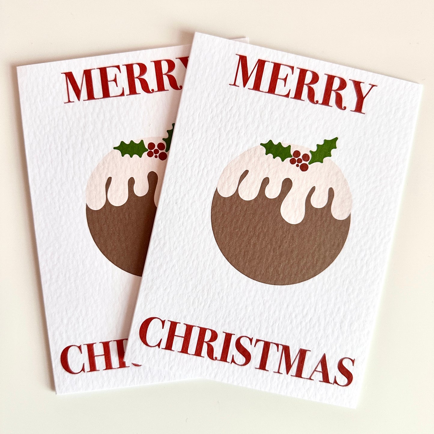 Christmas Pudding Christmas Greeting Card Merry Christmas