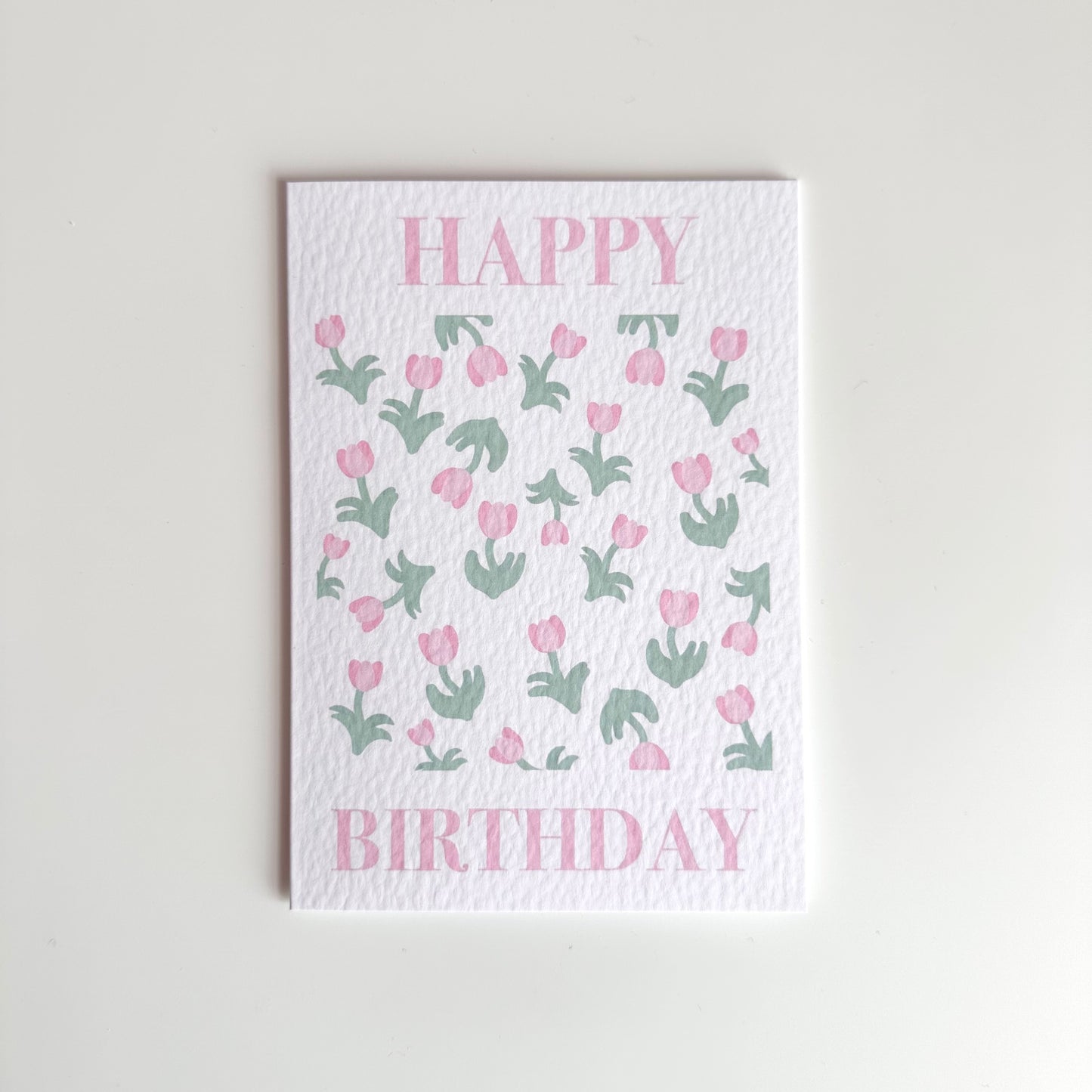 Spring Tulip Birthday Card