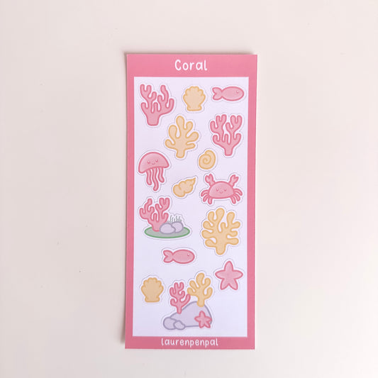 Coral Sticker Sheet