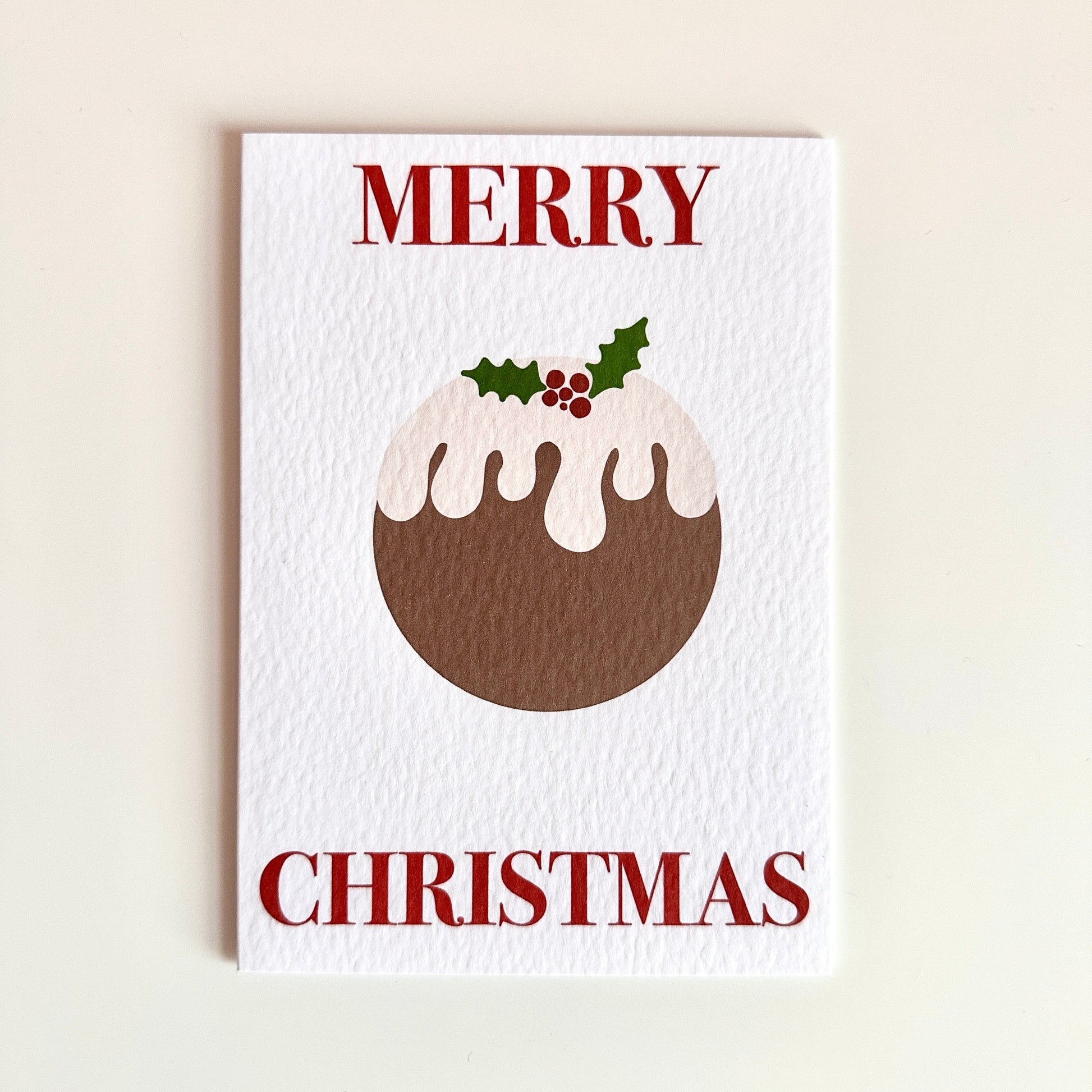 Christmas Pudding  Christmas Greeting Card Merry Christmas