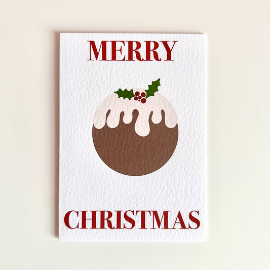 Christmas Pudding  Christmas Greeting Card Merry Christmas