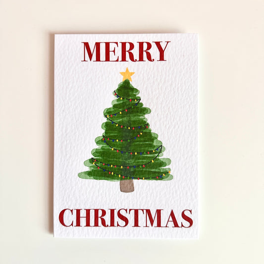 Christmas Tree Christmas Lights Christmas Card Greeting Card Merry Christmas