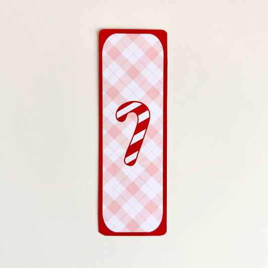 Festive Candy Cane Christmas Bookmark Stocking Filler