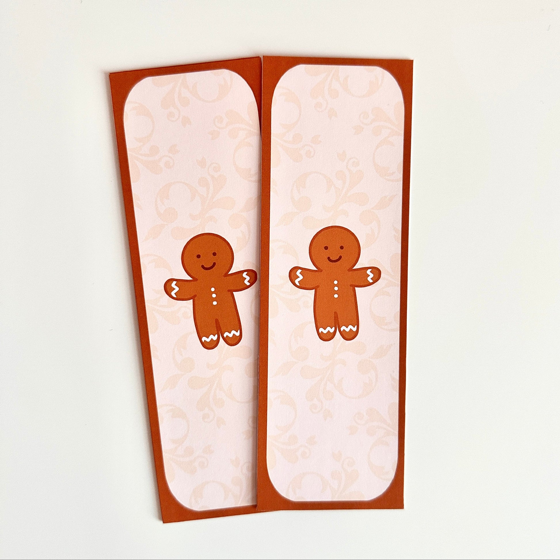 Festive Christmas gingerbread man bookmarks