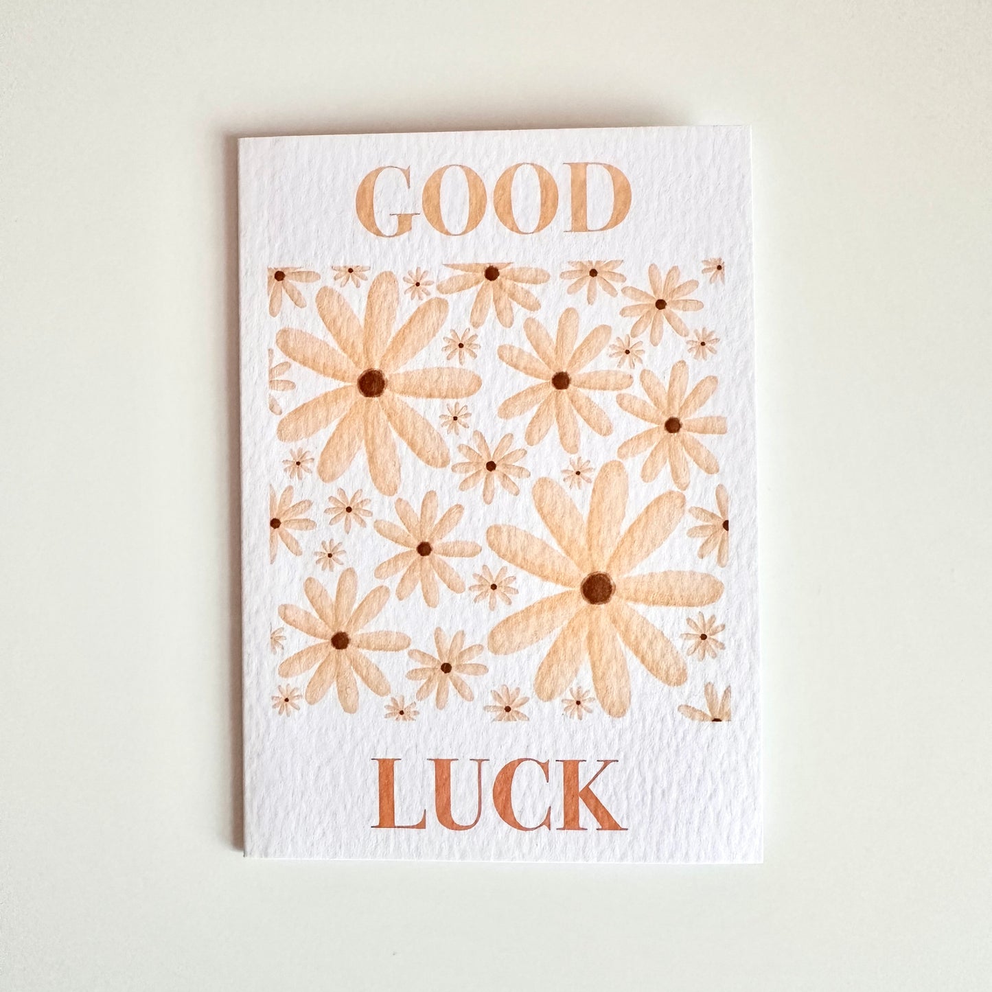 Yellow Floral Good Luck Card
