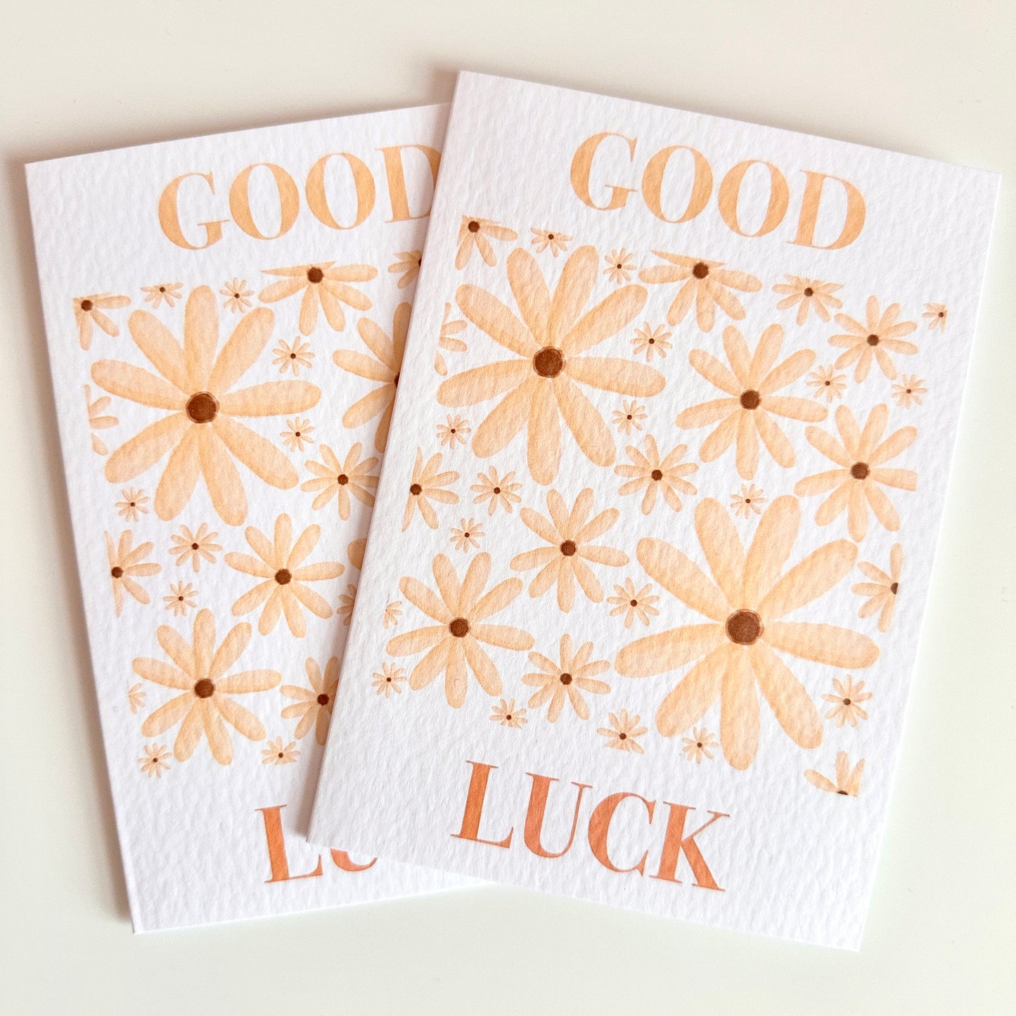 Yellow Floral Good Luck Card