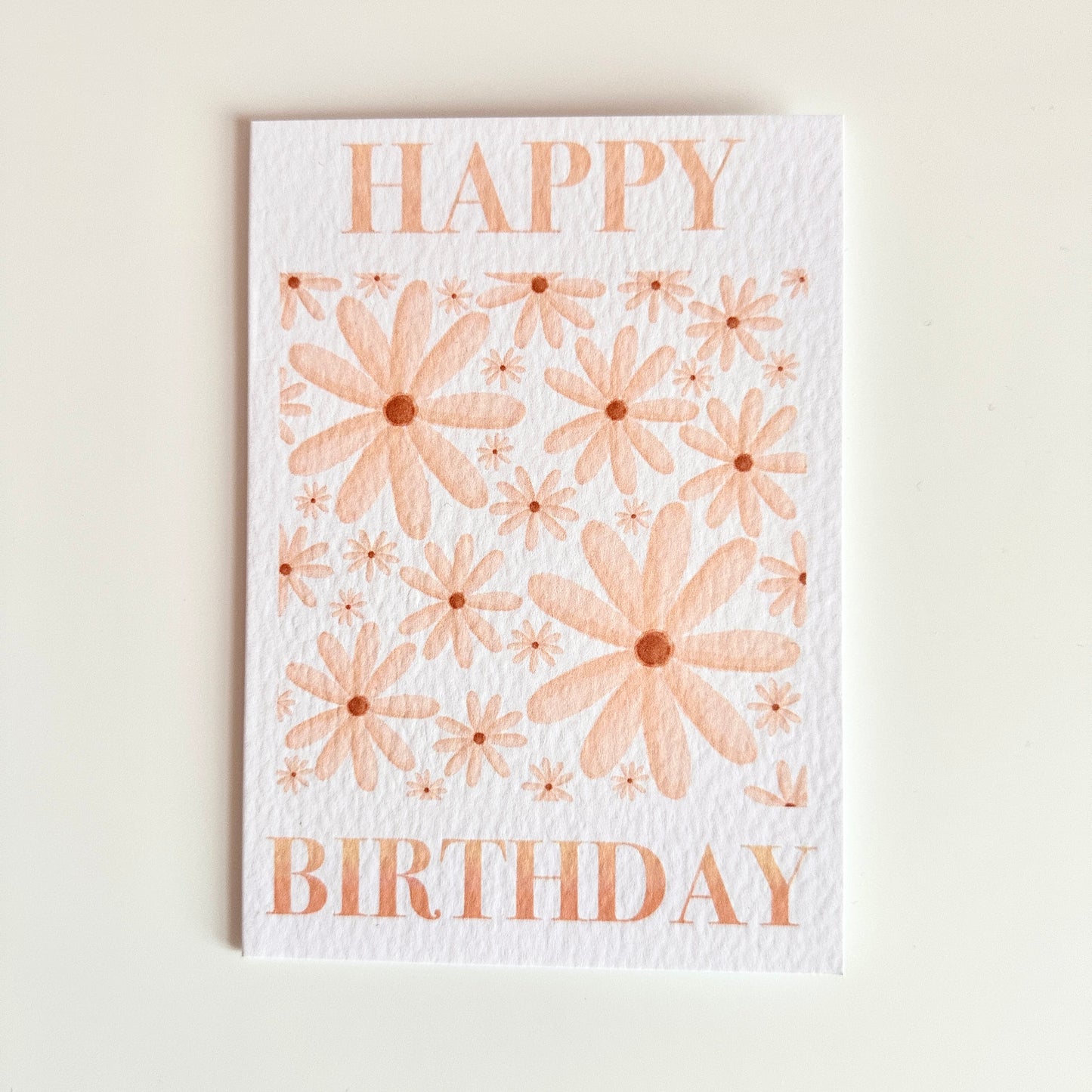 Yellow Floral Happy Birthday Card