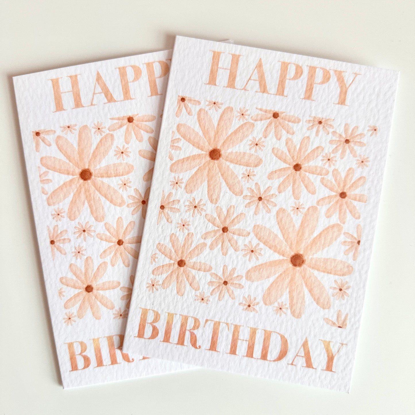 Yellow Floral Happy Birthday Card