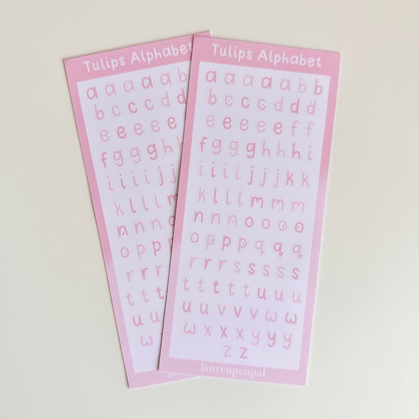 Tulip Alphabet Sticker Sheet