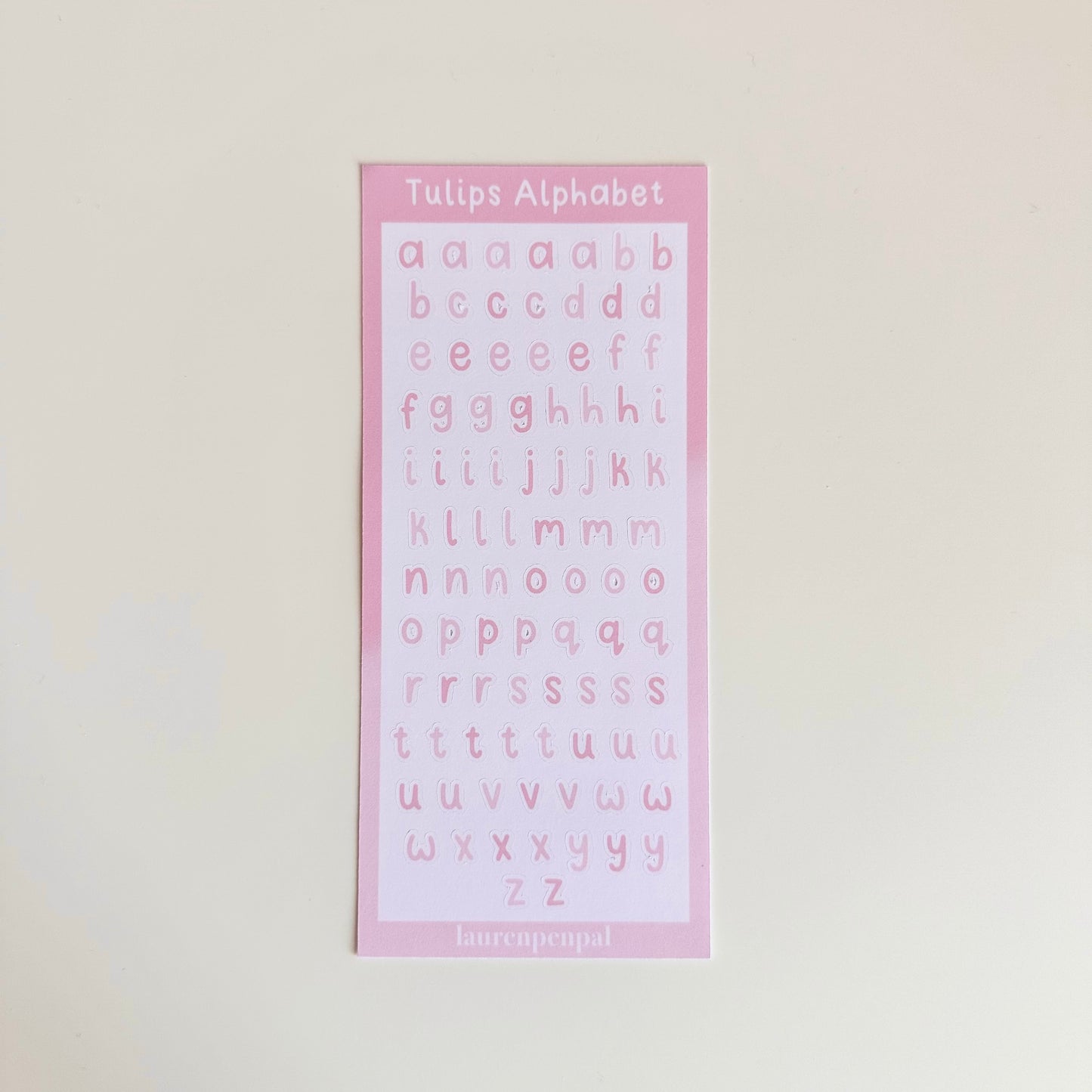 Tulip Alphabet Sticker Sheet