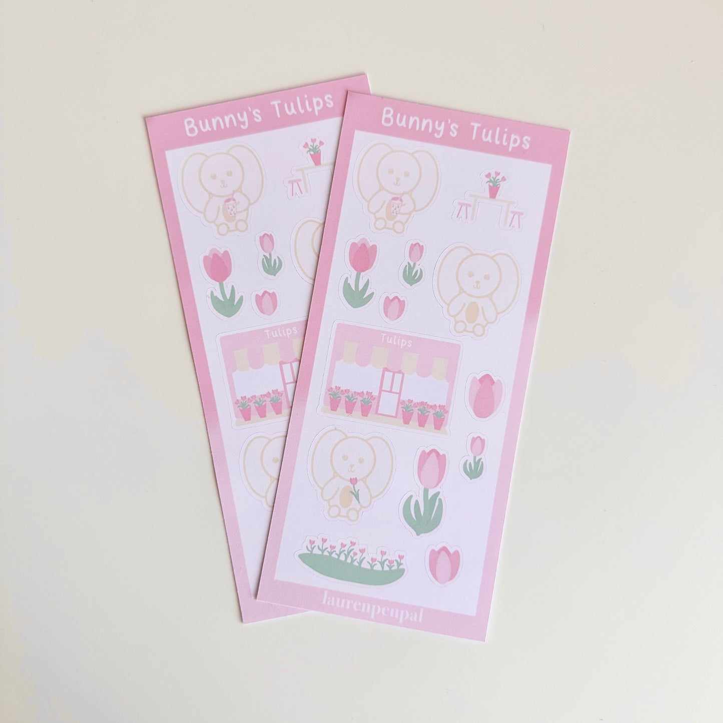 Bunny's Tulips Sticker Sheet