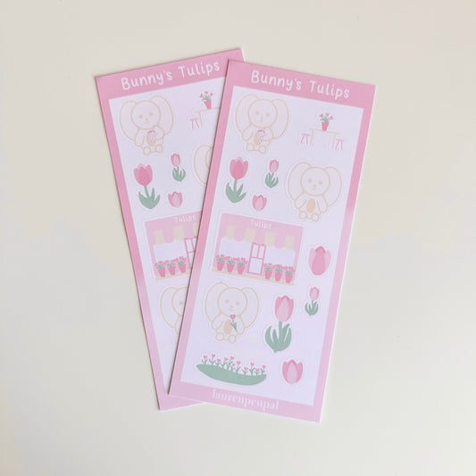Bunny's Tulips Sticker Sheet