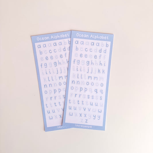 Ocean Alphabet Sticker Sheet