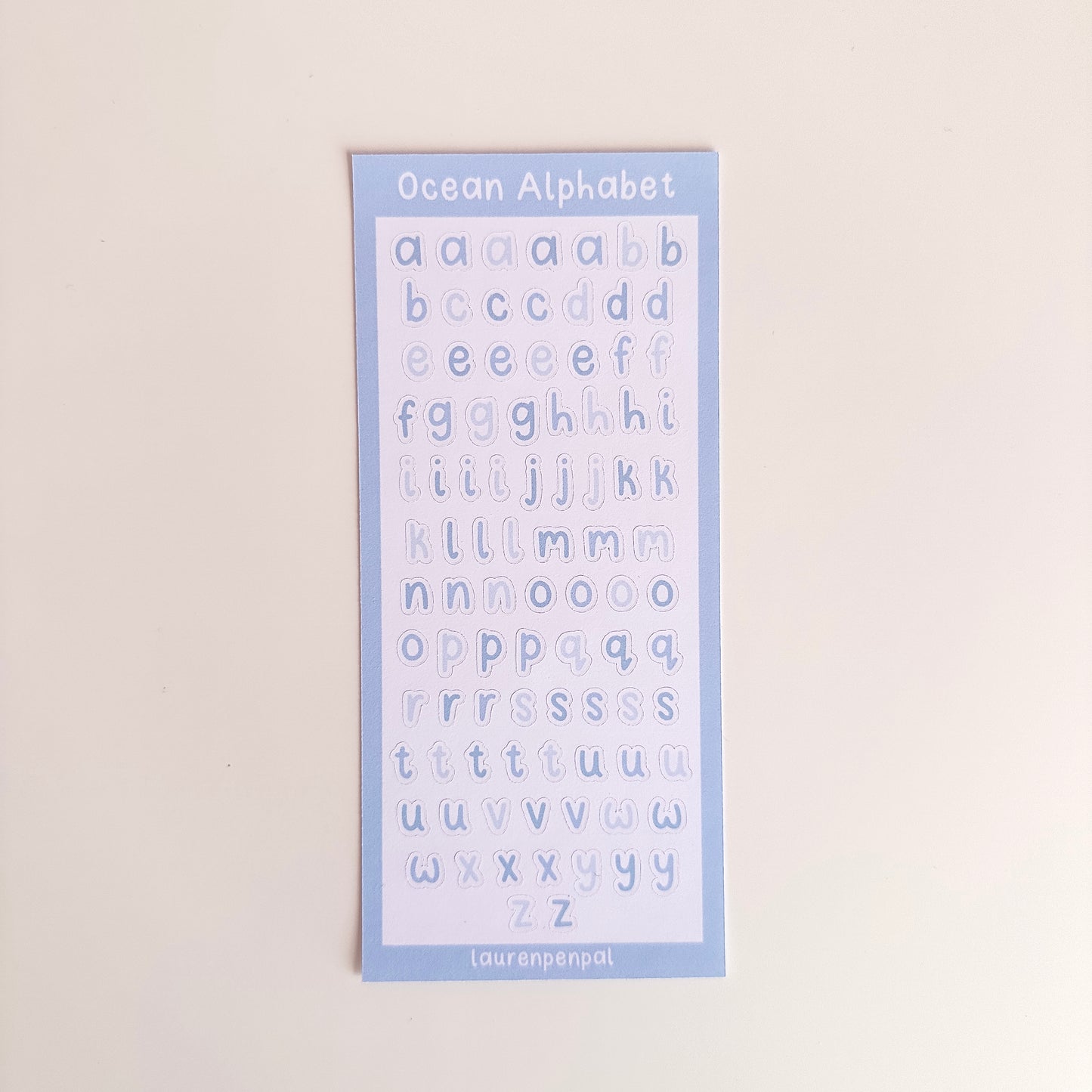 Ocean Alphabet Sticker Sheet