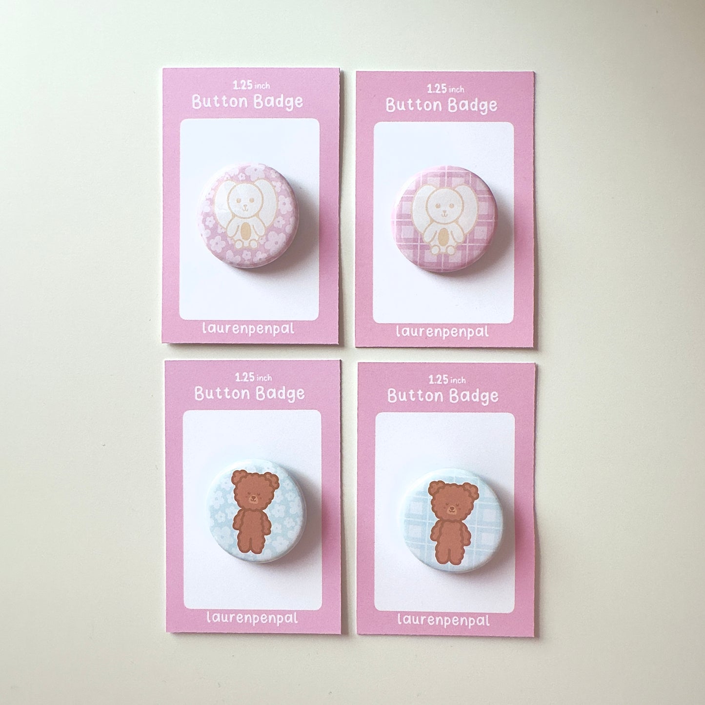 Bear & Bunny's Button Badge Bundle